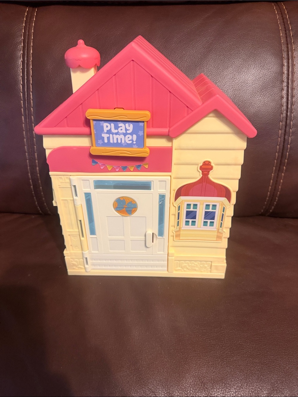 Play Time Foldable Playhouse Toy - Pink & Cream Pretend Play Set